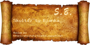 Skultéty Bianka névjegykártya